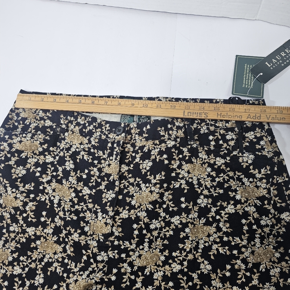 Floral Black and Tan Pants - Picture 8 of 13
